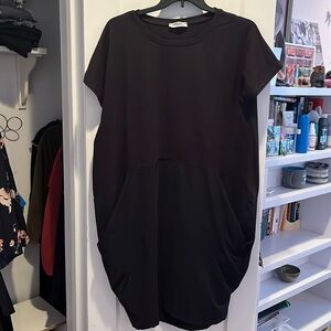 TEKBIKA COCOON DRESS, BLACK